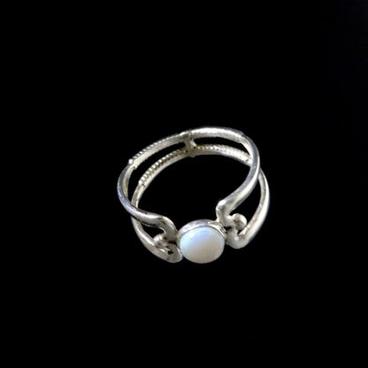 FIELD HOCKEY STICK - STONE RING -STERLING SILVER image 8