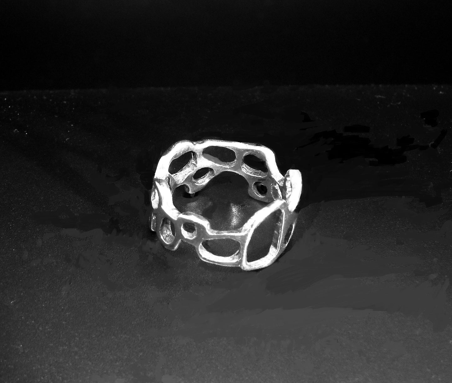 OPEN ABSTRACT RING BAND image 1