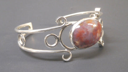 STONE CUFF BRACELET-STERLING SILVER image 1