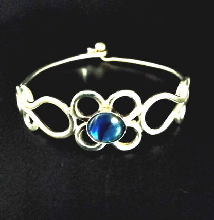 CLASP BRACELET 12MM STONE-STERLING SILVER image 2