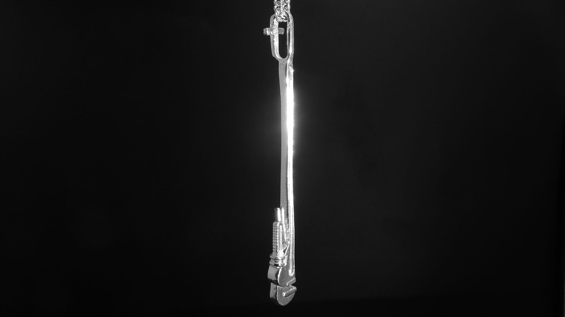 MINI-PLUMBERS PIPE WRENCH PENDANT- STERLING SILVER image 1