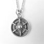 1950'S HUB CAP-STERLING SILVER PENDANT image 0