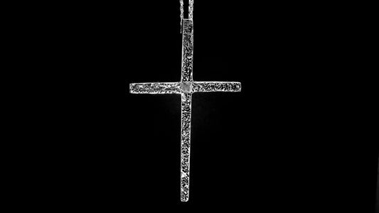 CROSS-TEXTURED FRONT- STERLING SILVER image 0