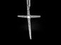 CROSS-SMALL TAPERED TEXTURE STERLING SILVER (92.5) 18 INCH CHAIN 1 3/4" X 1 1/8" image 0