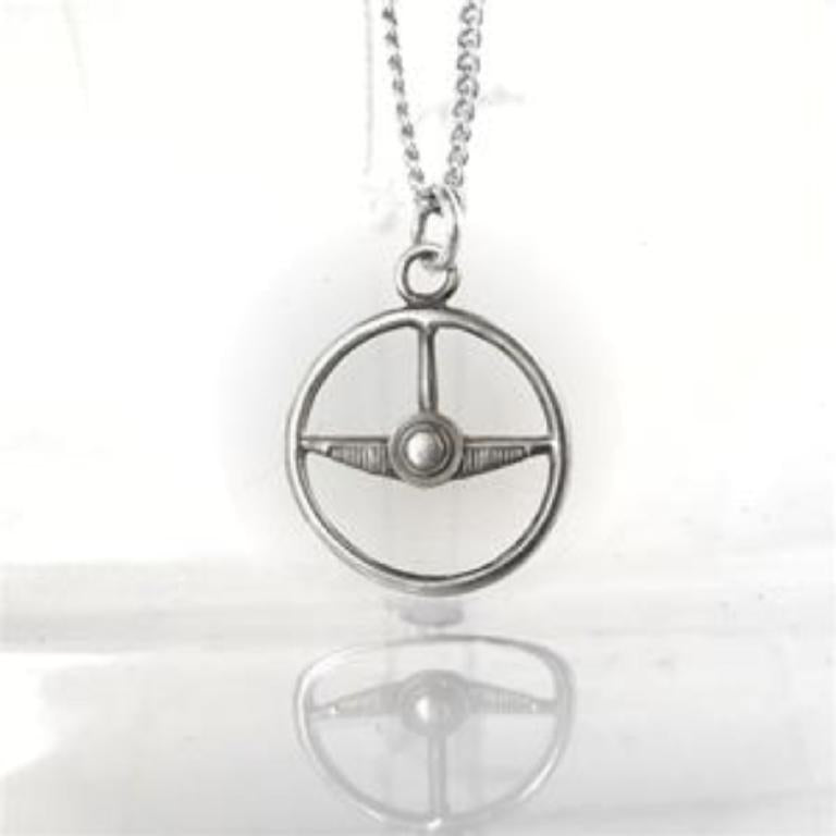 STEERING WHEEL STERLING SILVER-PENDANT image 0
