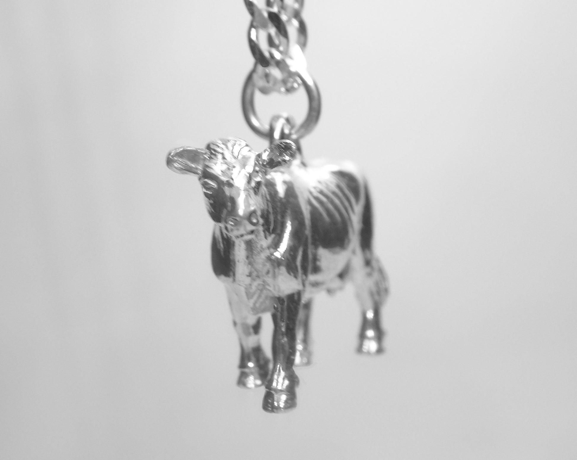 COW PENDANT-STERLING SILVER image 1