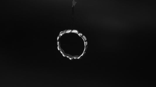 NUGGET RING BAND-STERLING SILVER image 0