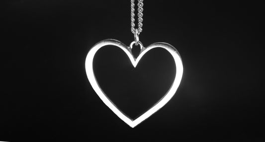 LARGE HEART PENDANT STERLING SILVER image 0