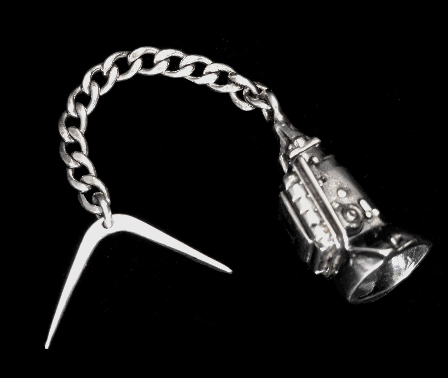 AUTO TRANSMISSION SOLID STERLING SILVER KEY CHAIN image 0