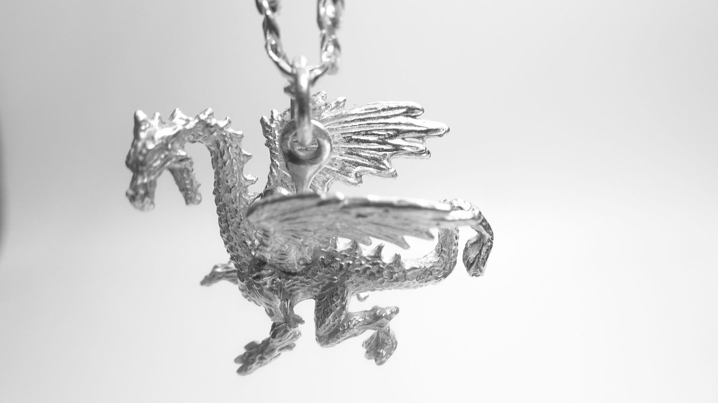DRAGON PENDANT-STERLING SILVER image 2