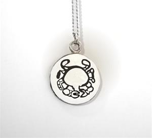 CANCER PENDANT-STERLING SILVER image 0