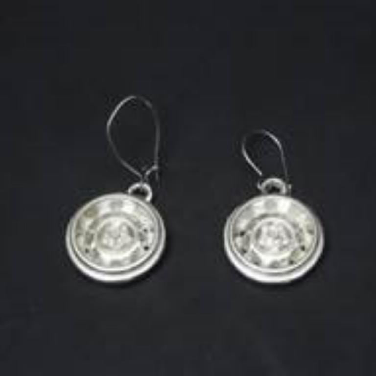 MAG WHEEL STERLING SILVER-EAR RINGS W/WIRES (92.5) image 0