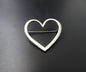 LARGE HEART BROACH-STERLING SILVER (92.5) image 0