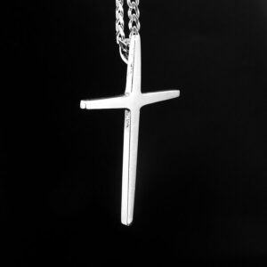 CROSS-SMALL TAPERED STERLING SILVER      1 3/4" X 1 1/8" image 2