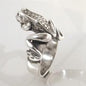 FROG ON TOP OF RING-STERLING SILVER image 0