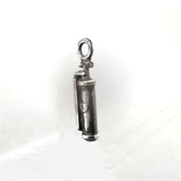 FIRE EXTINGUISHER-STERLING SILVER-CHARM image 0