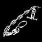 NAVY ANCHOR CHAIN LINK SOLID STERLING SILVER BRACELET image 0
