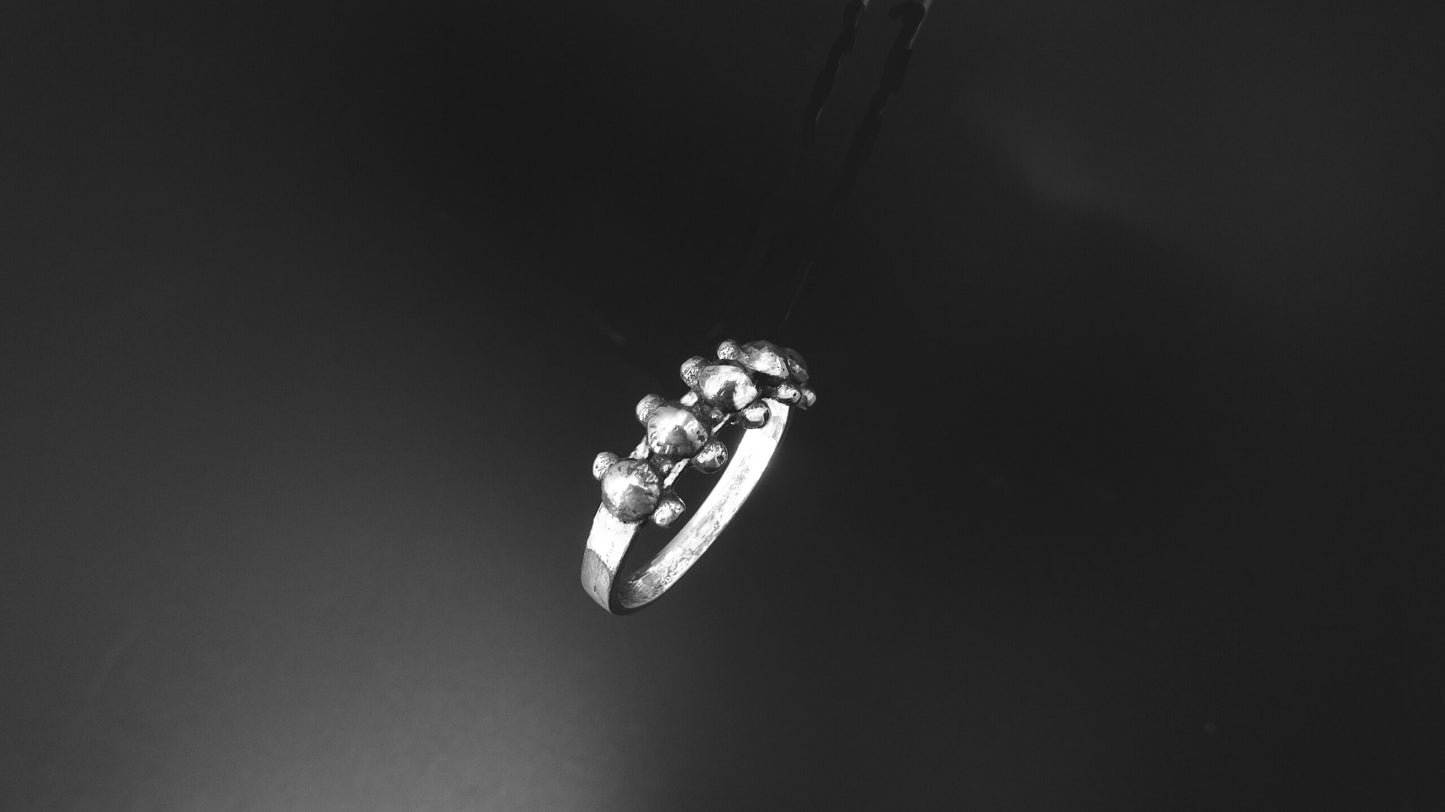 STERLING SILVER BALL RING image 2