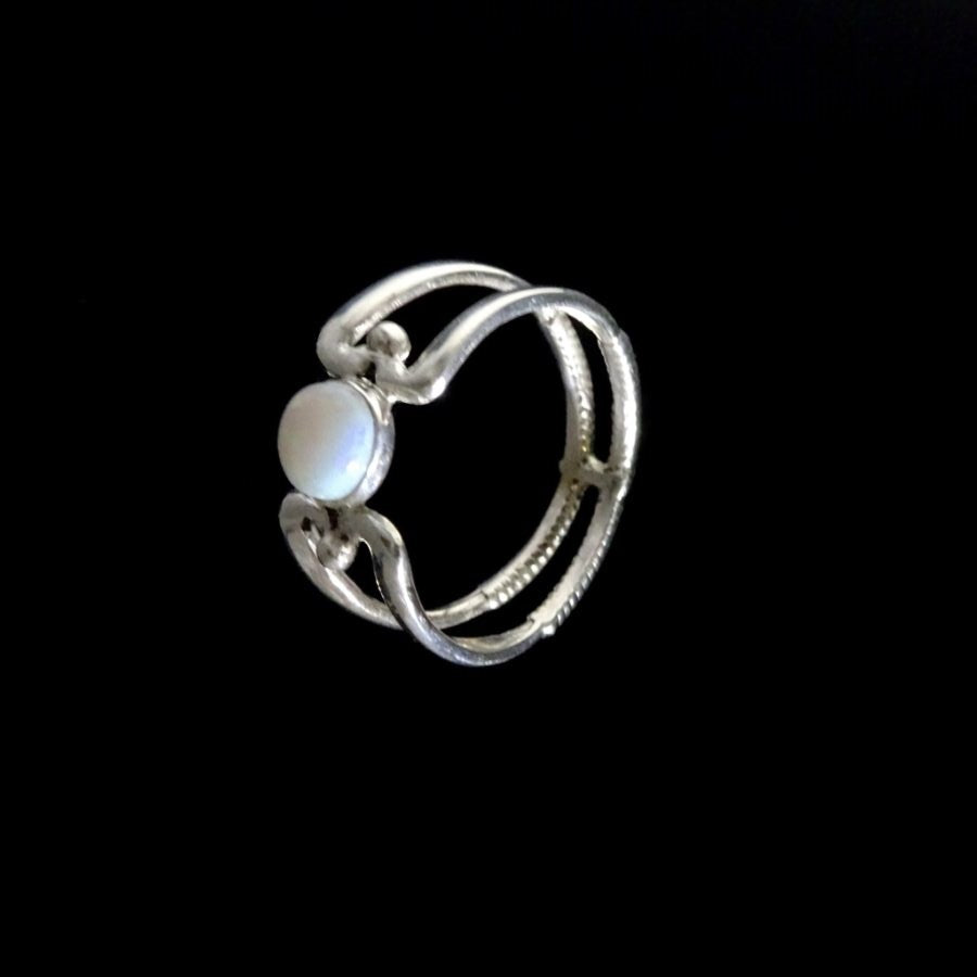 FIELD HOCKEY STICK - STONE RING -STERLING SILVER image 6
