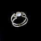 FIELD HOCKEY STICK - STONE RING -STERLING SILVER image 0