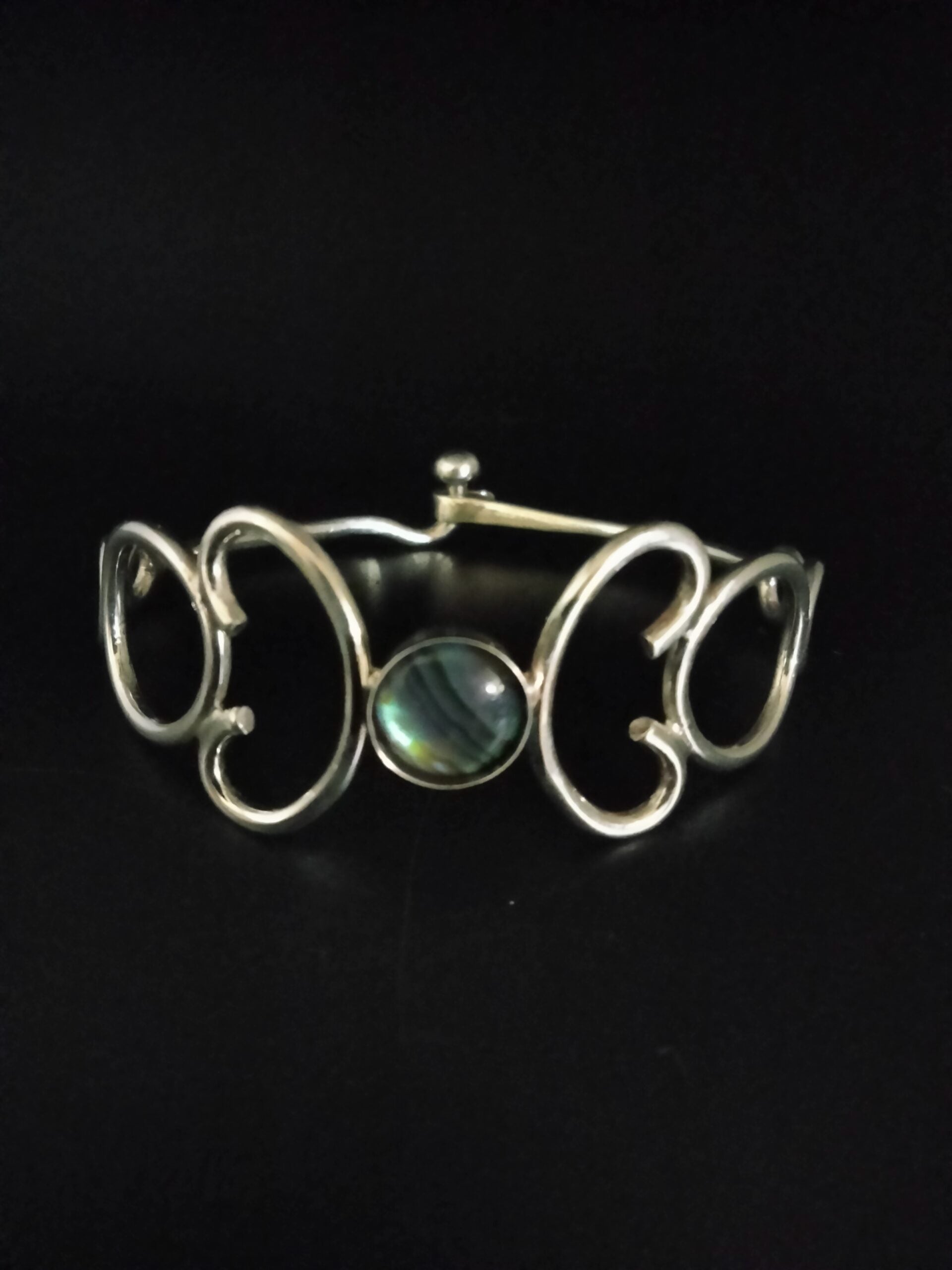 CLASP BRACELET 12MM STONE-STERLING SILVER image 4