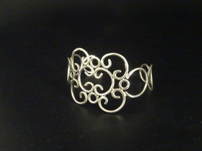 LACE CUFF STERLING SILVER BRACELET image 0