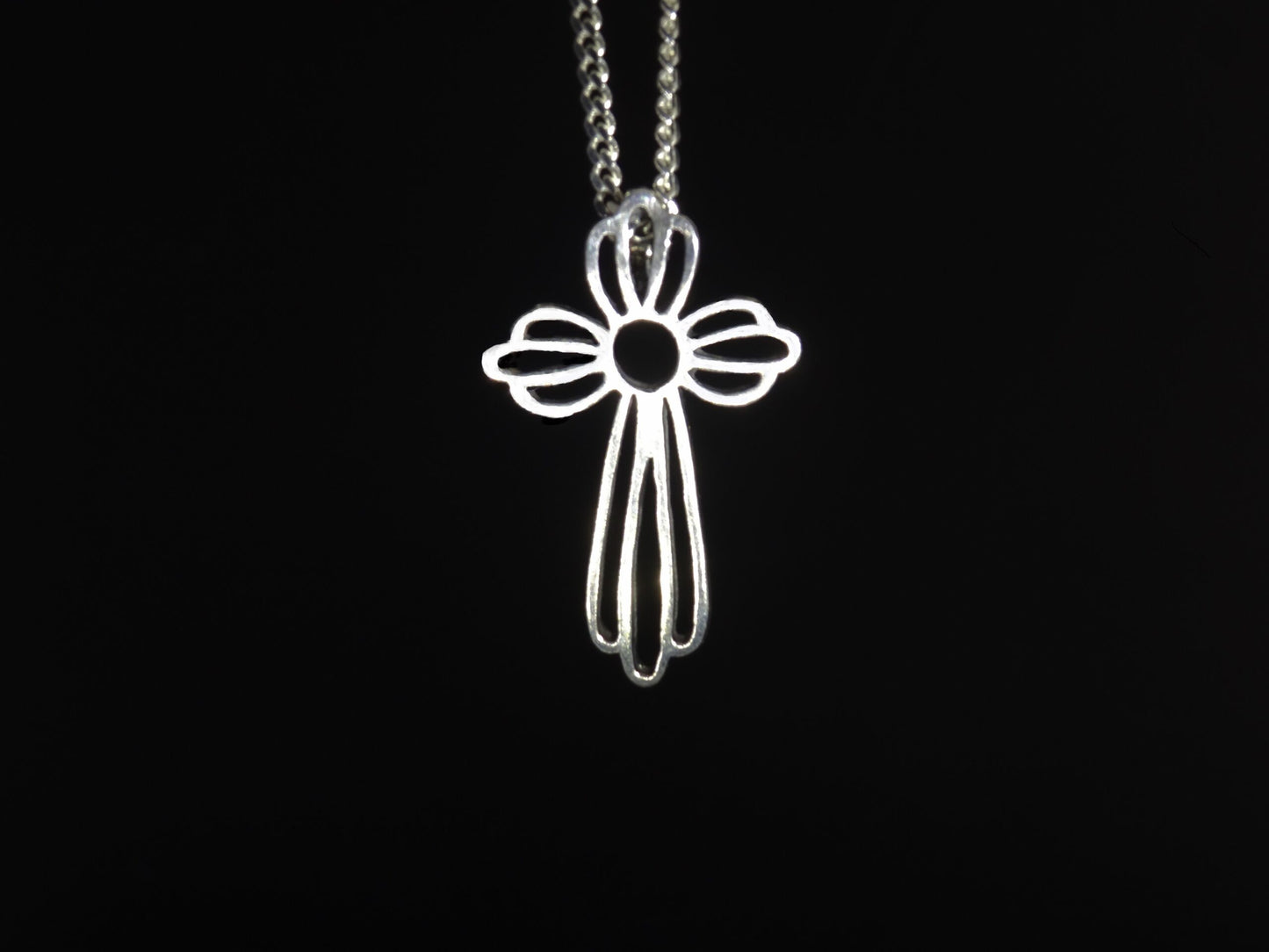 ANGEL CROSS STERLING SILVER (92.5) 18 INCH STERLING SILVER CHAIN image 2