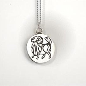 ARIES ZODIAC PENDANT-STERLING SILVER image 0