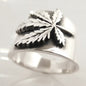 CANNABIS LEAF RING